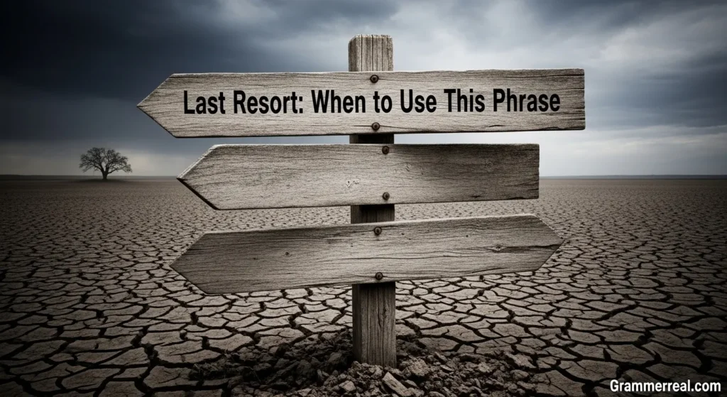 Last Resort: When to Use This Phrase