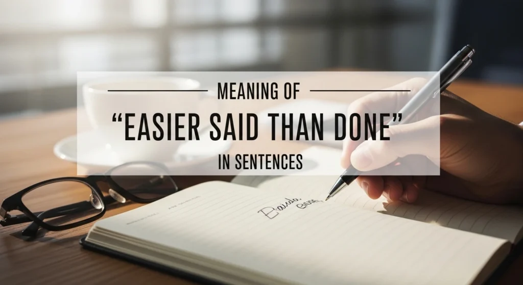 Meaning of Easier Said Than Done