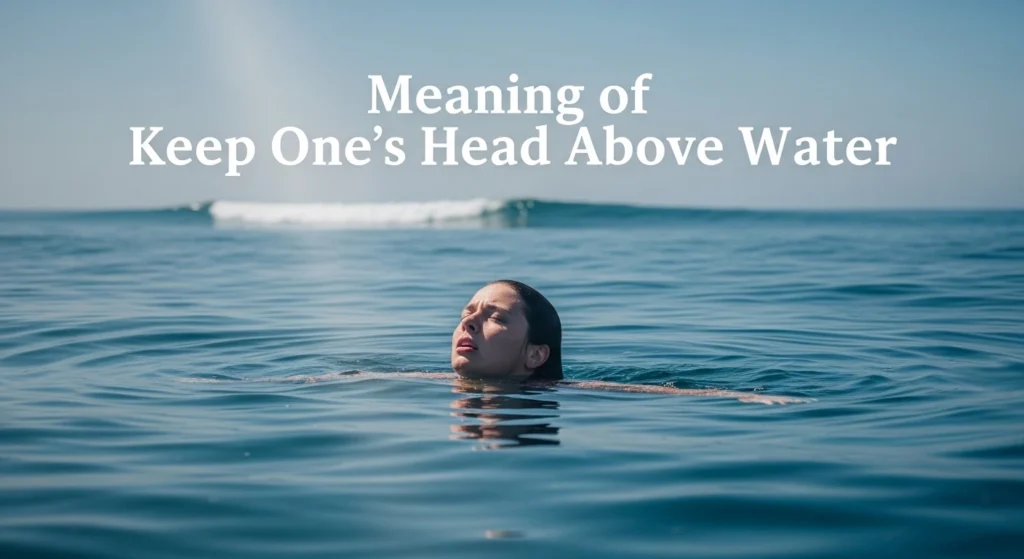 Meaning of Keep One’s Head Above Water
