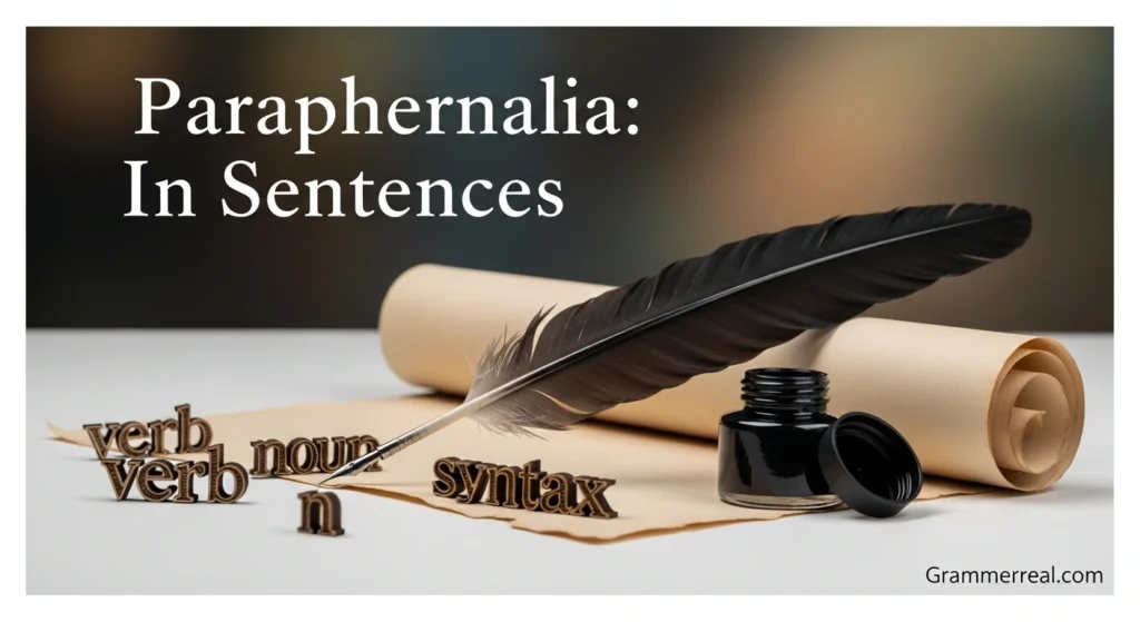 Paraphernalia: In Sentences