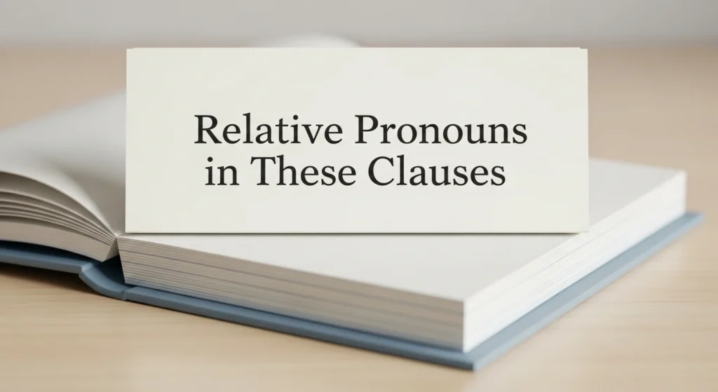 Relative Pronouns in These Clauses