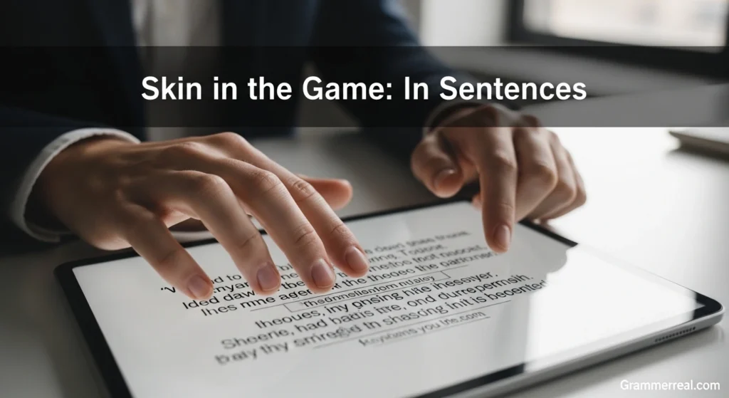 Skin in the Game: In Sentences