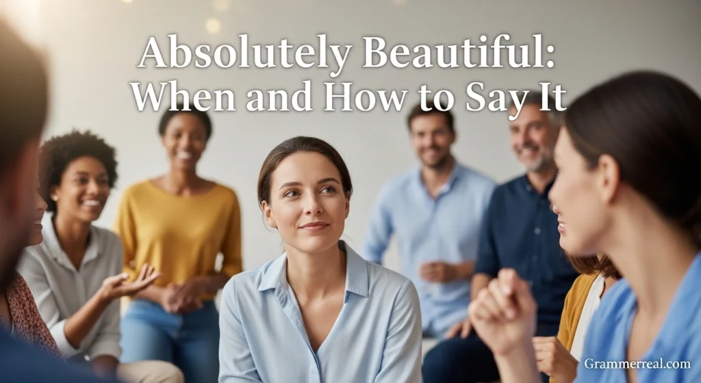 Absolutely Beautiful: When and How to Say It