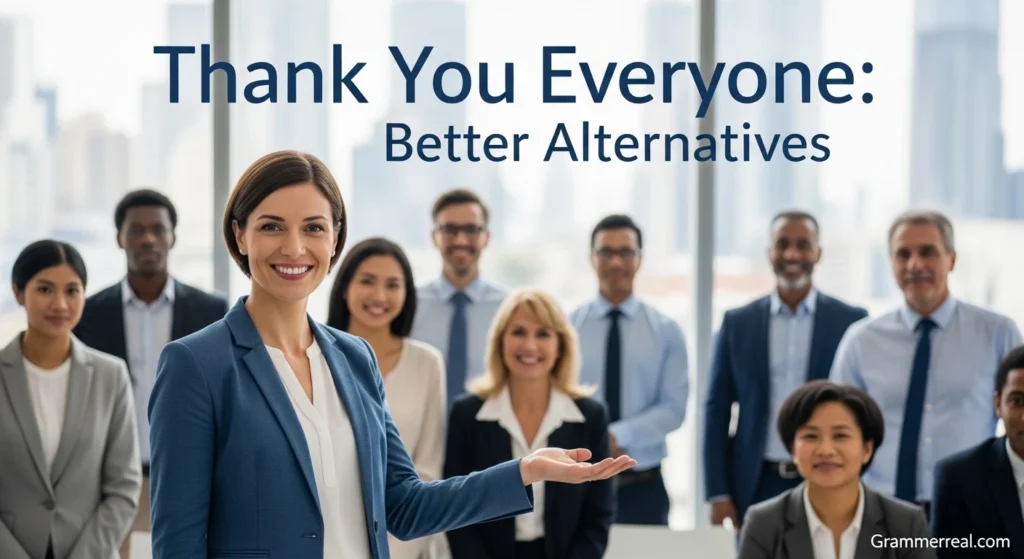 Thank You Everyone: Better Alternatives