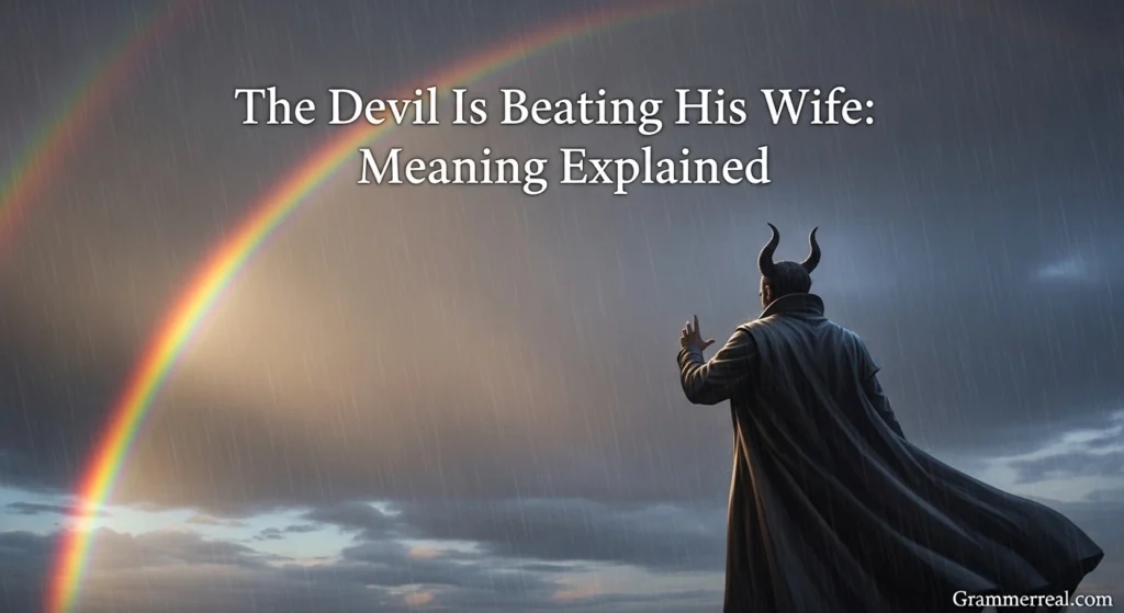 The Devil Is Beating His Wife: Meaning Explained