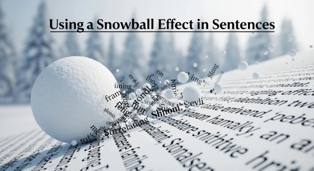 Using Snowball Effect in Sentences