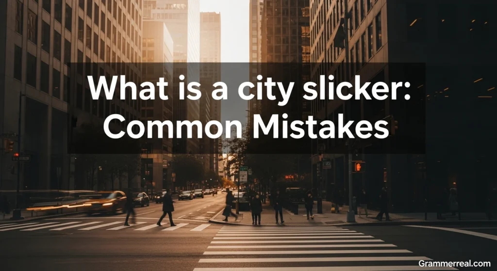What is a city slicker: Common Mistakes