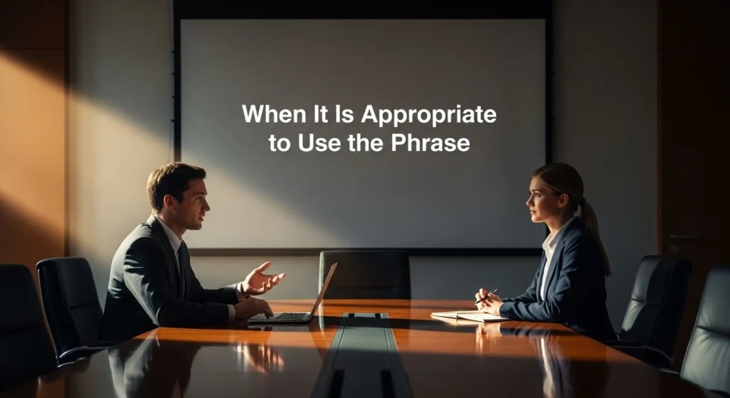 When It Is Appropriate to Use the Phrase
