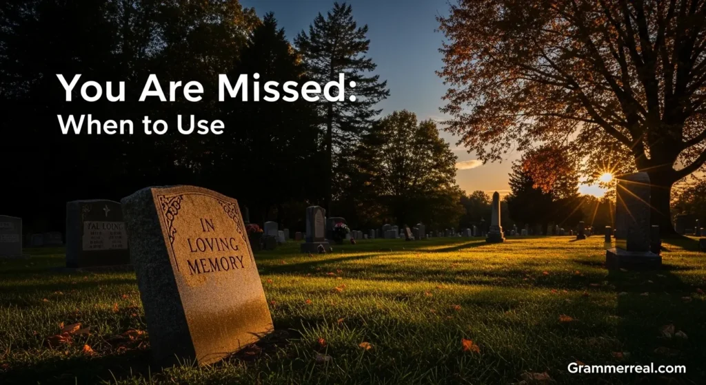 You Are Missed: When to Use