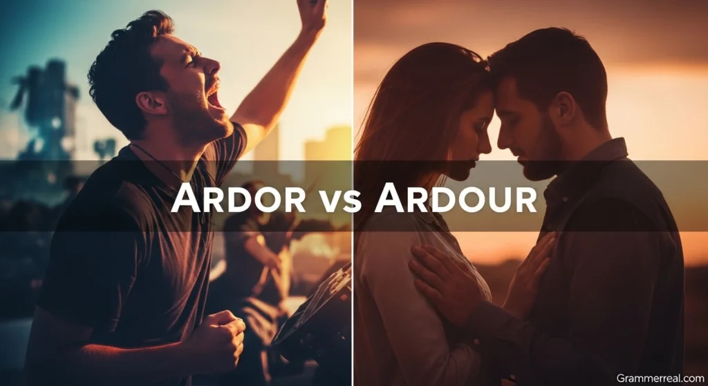Ardor vs ardour