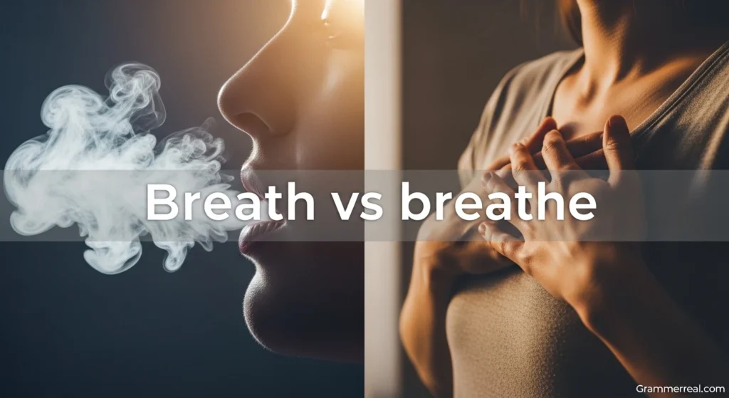 Breath vs breathe