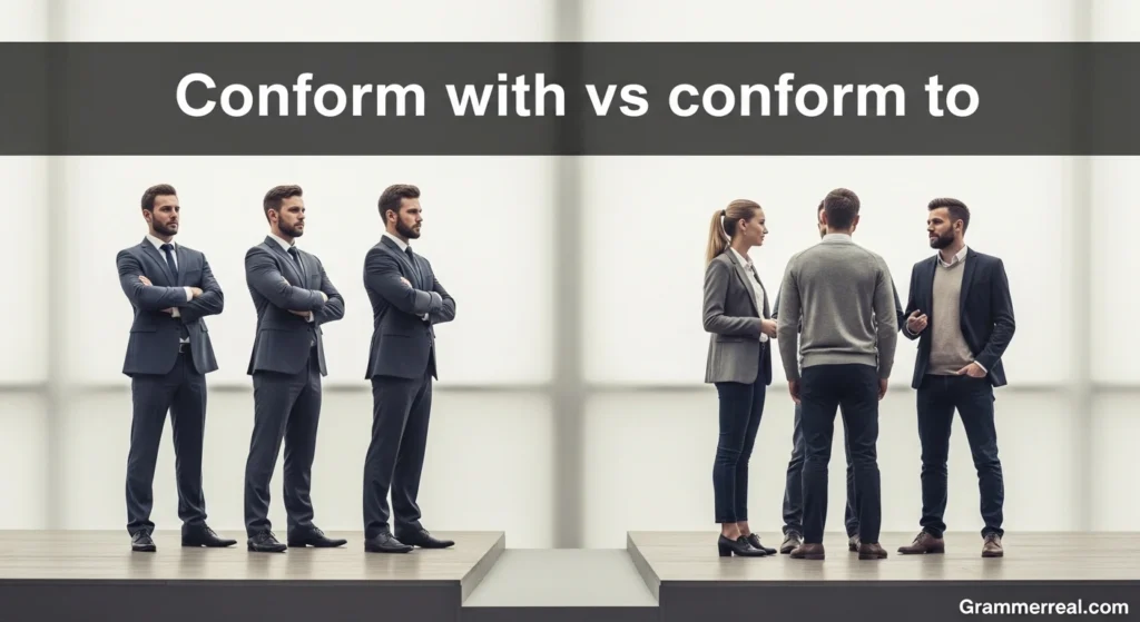 Conform with vs conform to