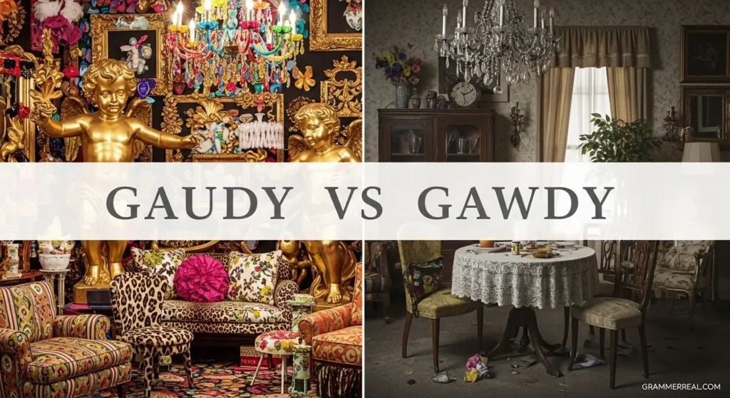 Gaudy vs gawdy