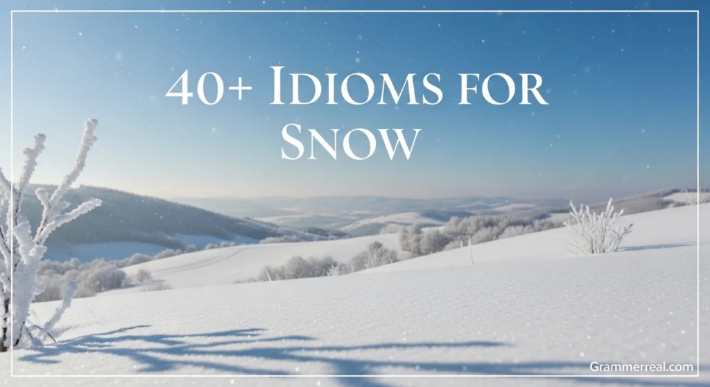 Idioms for Snow