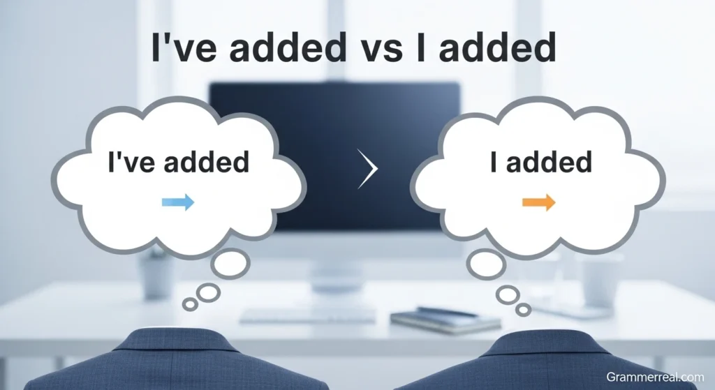 I’ve added vs I added