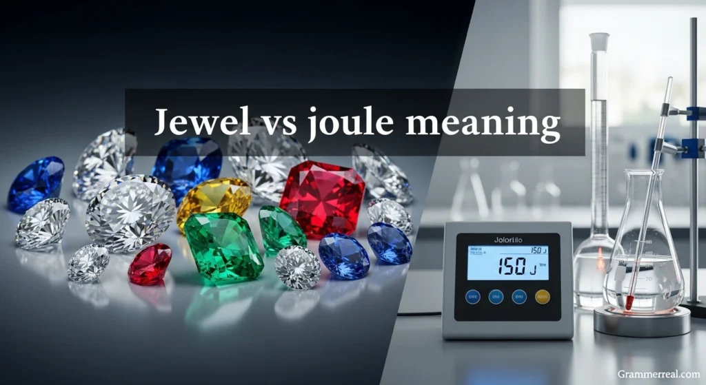 Jewel vs joule meaning