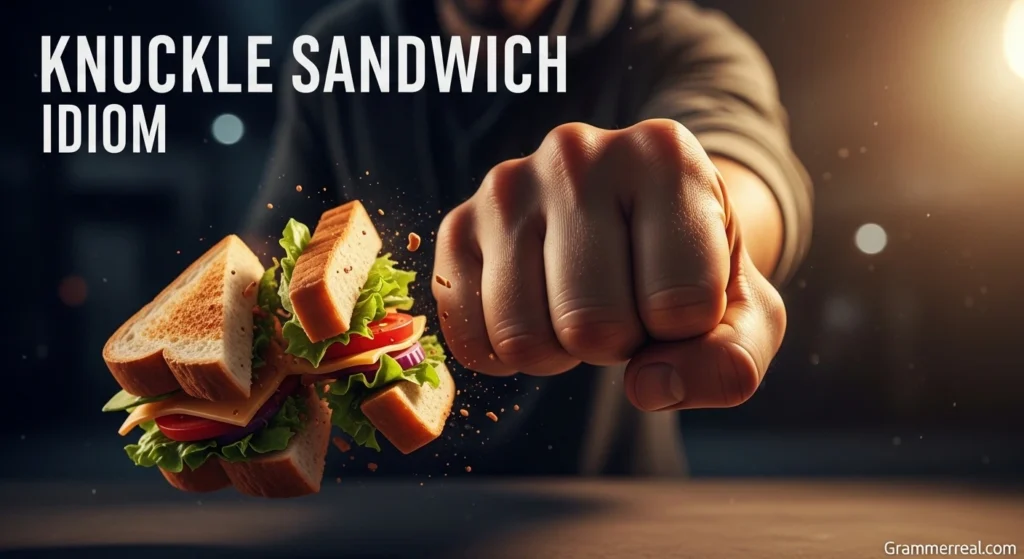 Knuckle sandwich idiom