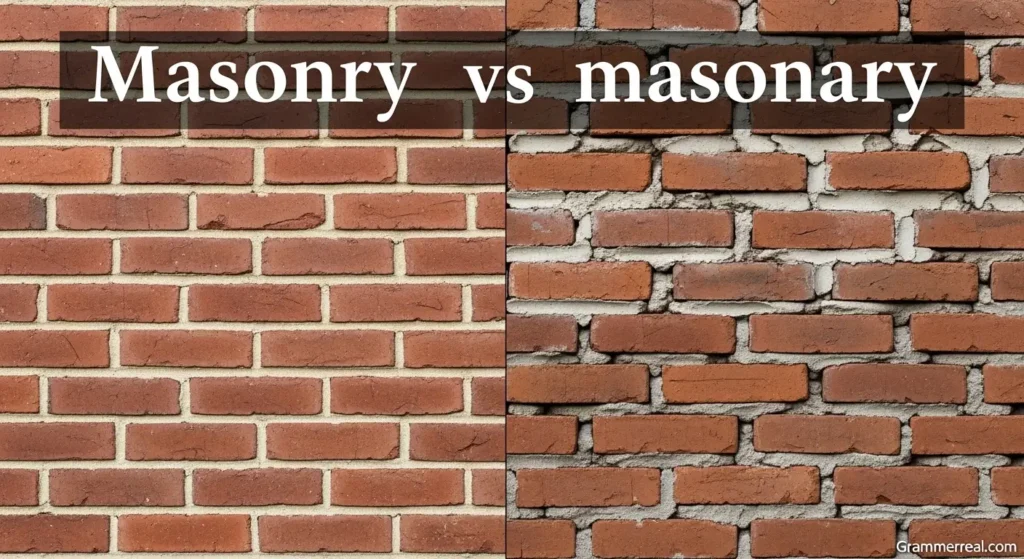 Masonry vs Masonary