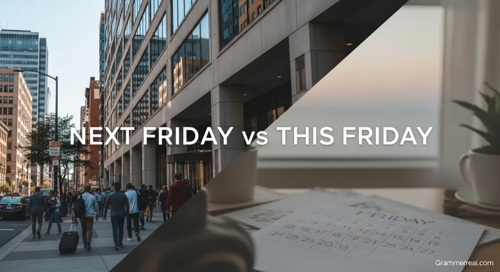 Next friday vs this friday