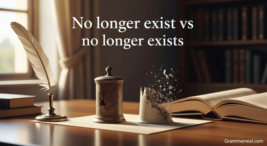 No longer exist vs no longer exists