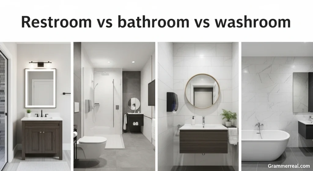 Restroom vs bathroom vs washroom