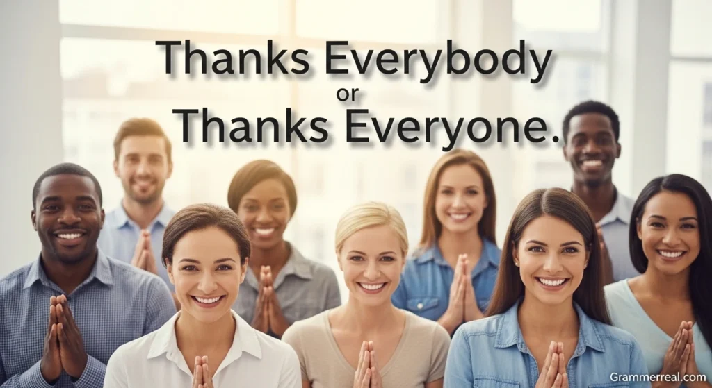 Thanks Everybody or Thanks Everyone