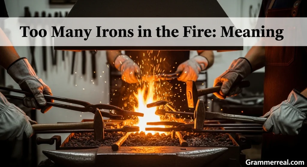 Too Many Irons in the Fire: Meaning